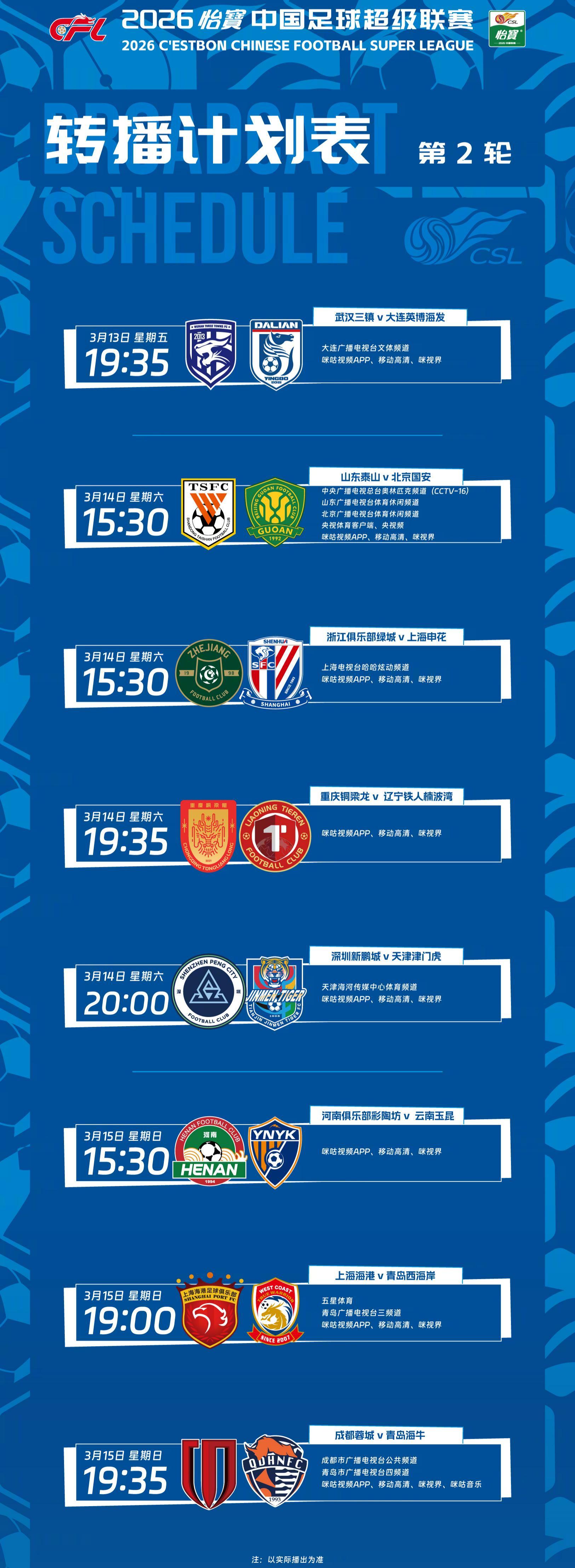 开云app官方版最新下载-哈哈炫动+五星体育，直播上海双雄！央视领衔3家电视台聚焦京鲁战